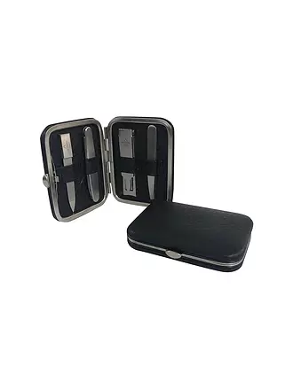 HAMMANN | Herren-Mini-Ledermanikürset (Schwarz, 4-teilig) | 
